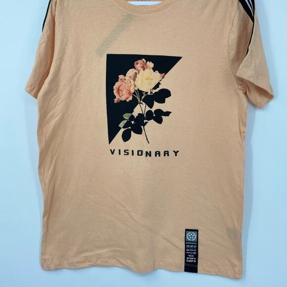 VOX POPULI Mens Flower Visionary Peach Short Sleeve Tee Top Tshirt NEW Small - Picture 8 of 8